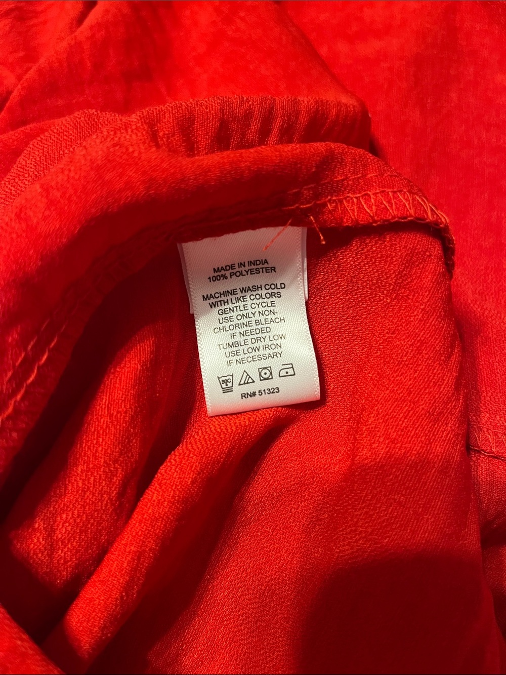 CeCe Red Button-Front Tiered Midi Dress - Picture 8 of 8